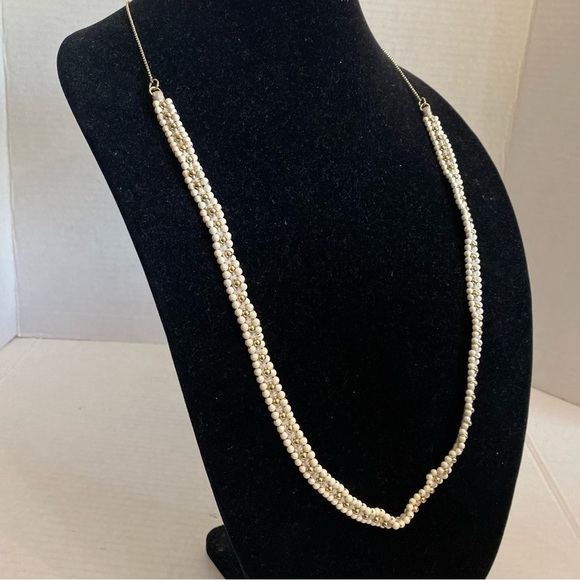 Madewell White Silver Round Beaded Necklace - Picture 2 of 14